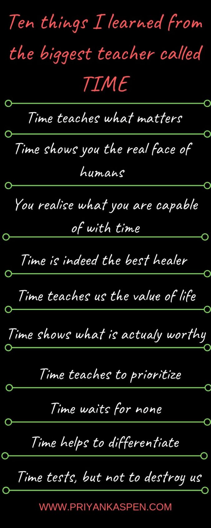 Time is the biggest teacher
